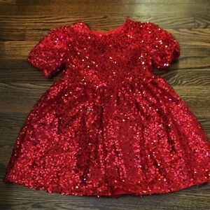 Cat & Jack Shimmering Red Sequin Dress